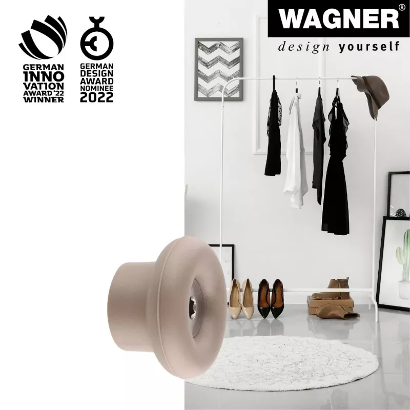 Wagner design yourself DOT naulakko, taupe, 1 koukku, sinkkipuristuvalu, ruuvikiinnitys 17022121