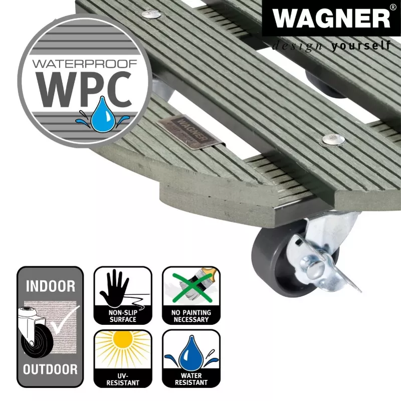 WAGNER design yourself kasvirulla GH0528 muovi, Ø 29 cm tummanvihreä pyöreä, 1 kpl 20052801
