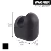 Wagner design yourself PILL naulakko, 1 koukku, musta, alumiini, seinäasennus, 40 mm 17040221