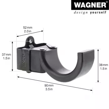 Wagner design yourself seinäkoukku WH 2097 1 koukulla, musta, 1 kpl 15209711
