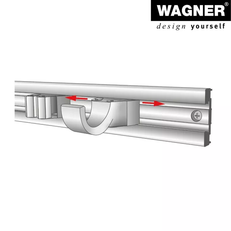 Wagner design yourself seinäkoukku WH 2097 1 koukulla, musta, 1 kpl 15209711