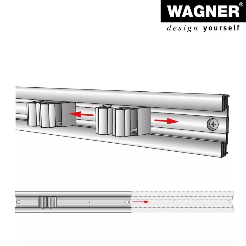 Wagner design yourself seinäteline WH 2096 musta (15209611)