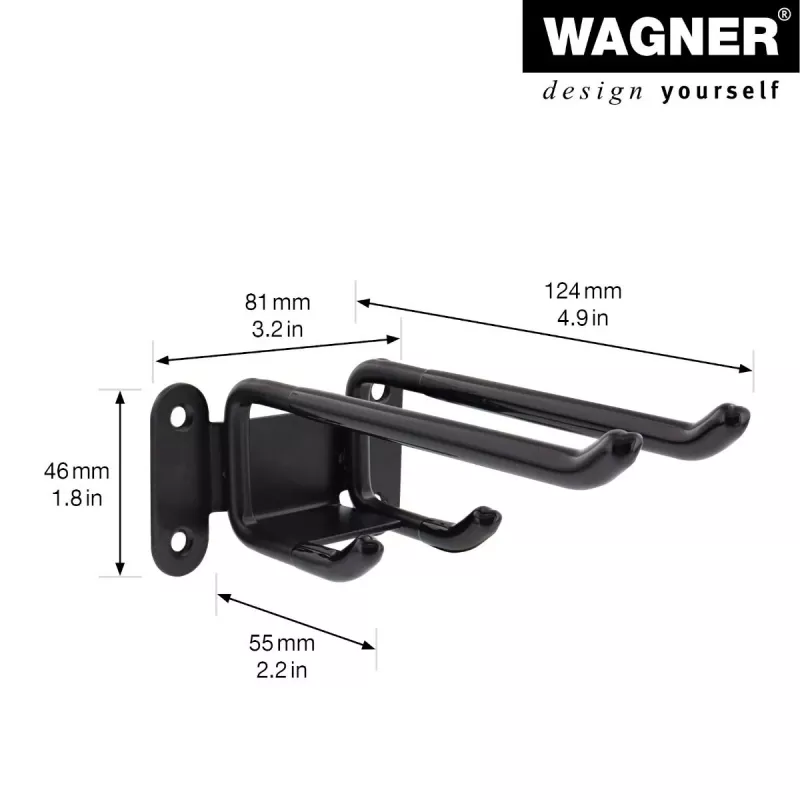 Wagner design yourself seinäteline WH 2093 musta (15209301)