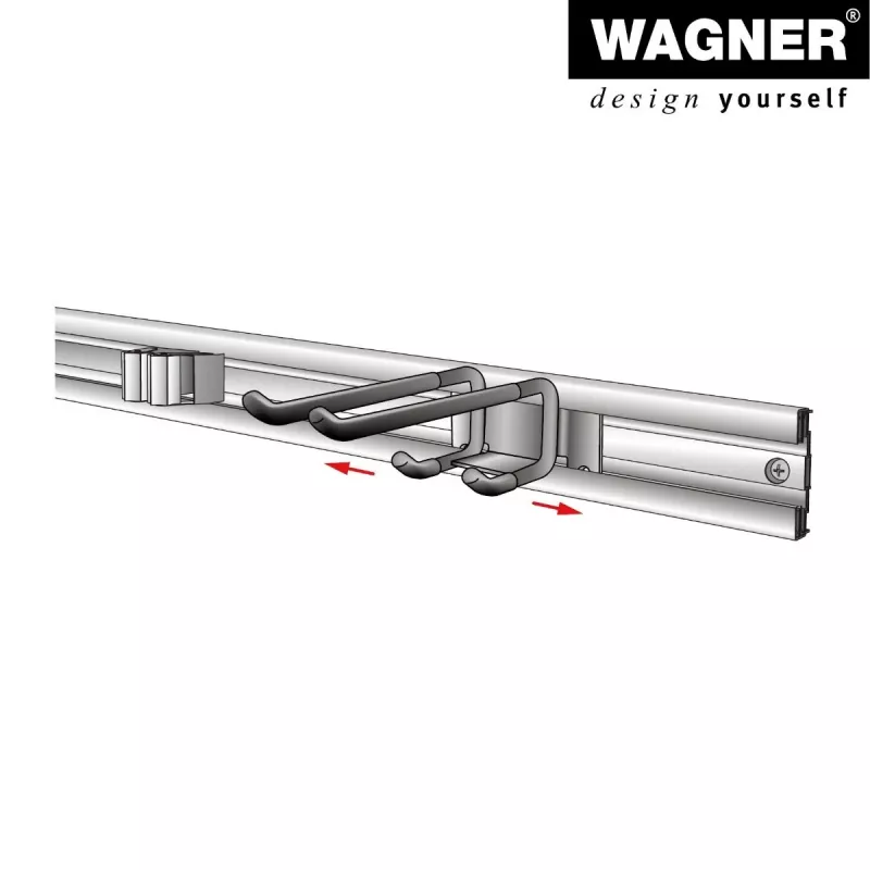 Wagner design yourself seinäteline WH 2093 musta (15209301)