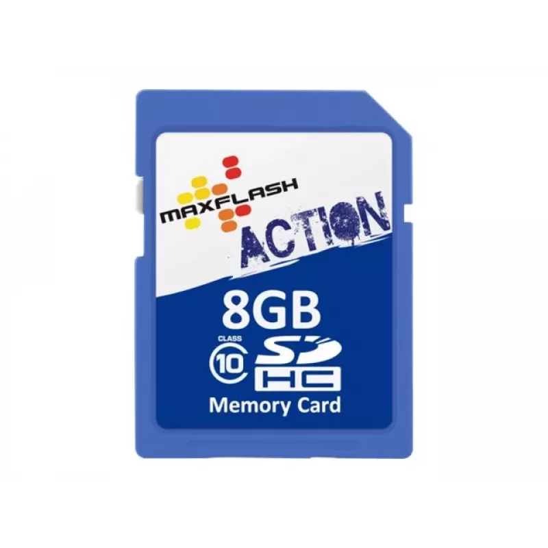 MEMORYSOLUTION MAXFLASH 8GB Action SDHC-kortti Class 10, Retail SD8GHCCL10M-R