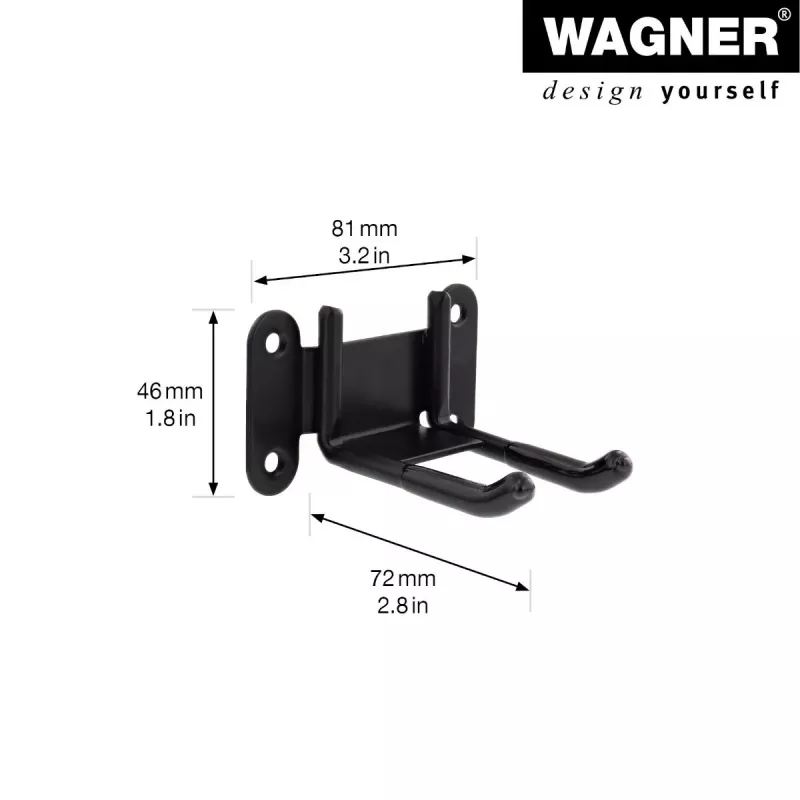 Wagner design yourself seinäteline WH 2092 musta (15209201)