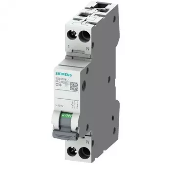 SIEMENS SENTRON 5SL6 johdonsuojakatkaisija 5SL6016-6, 1P+N, B16, 6kA, 230V