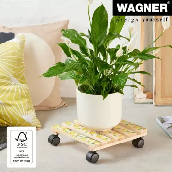 WAGNER design yourself kasvipyörä GH0644 neliömäinen puuaihe 29 x 8 cm, 1 kpl 20064401