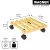 WAGNER design yourself kasvipyörä GH0644 neliömäinen puuaihe 29 x 8 cm, 1 kpl 20064401