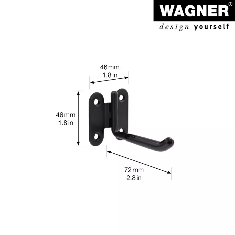 Wagner design yourself seinäteline WH 2091 musta (15209101)