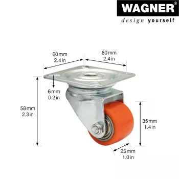 Wagner design yourself raskas ohjauspyörä RO 6935 punainen (4693501)