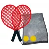 Schildkröt beach tennis -sarja, musta/punainen – 2 muovimailaa ja pehmeä pallo 970130