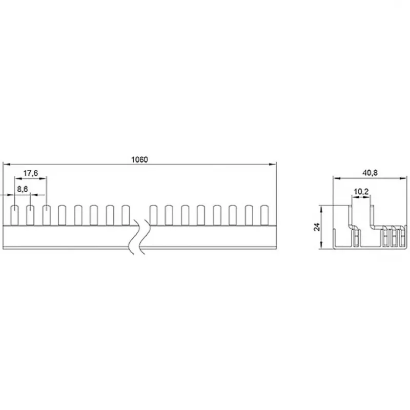 SIEMENS 5ST37730 tappikisko 10mm² 3P+N 1000mm