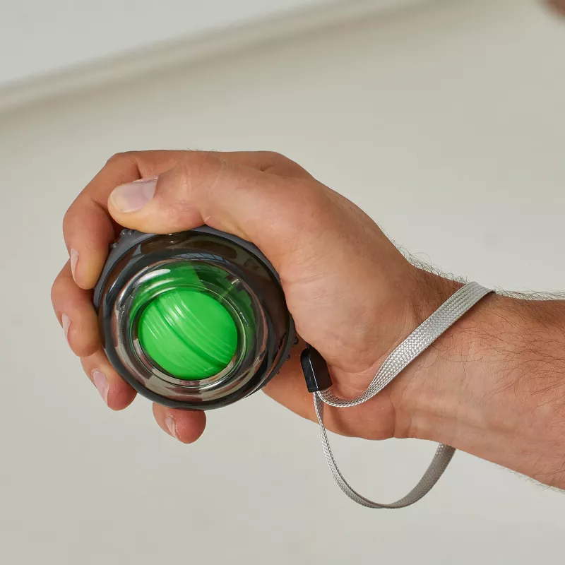SCHILDKROT Spinball gyroskooppinen käsi- ja käsivarsiharjoitin, harmaa/vihreä, 70 mm, 255 g 960121