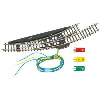 Märklin Z-mittakaava sähkömagneettinen kaarrevaihde vasen - musta/keltainen 8568