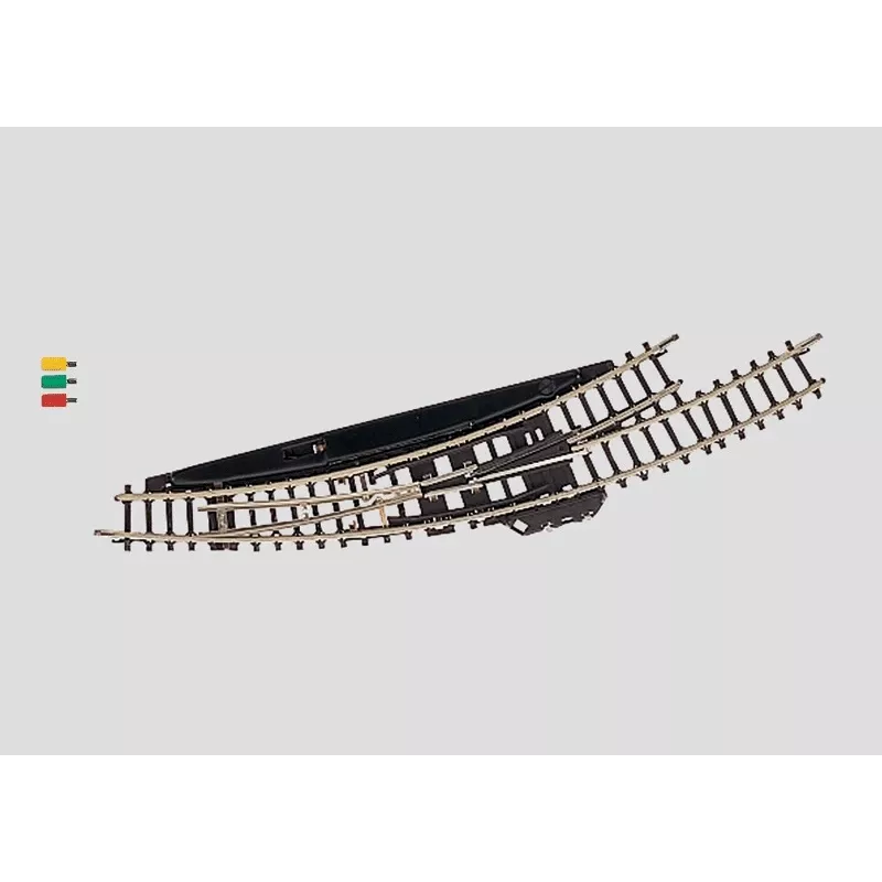 Märklin Z-mittakaava sähkömagneettinen kaarrevaihde vasen - musta/keltainen 8568