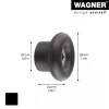 Wagner design yourself DOT GH 0201 seinäkoukku, musta, 1 koukku, ruuvikiinnitys, muovi 17020121