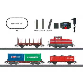 Märklin 29065 H0 digitaalinen aloussarja moderni vaihtotyö DHG 500:lla
