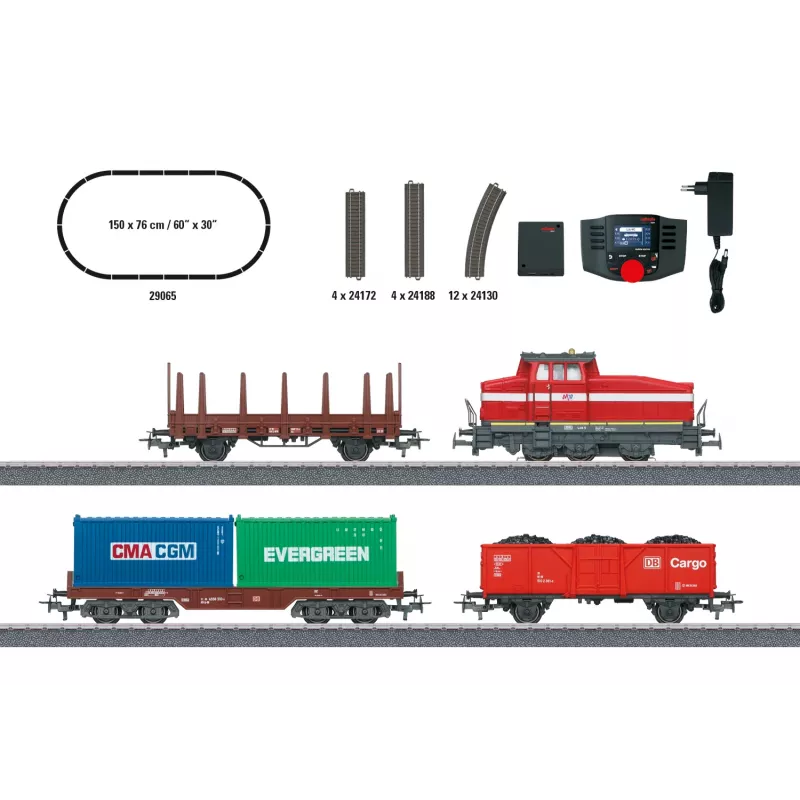 Märklin 29065 H0 digitaalinen aloituspakkaus Moderni ratapihatyö, mukana DHG 500