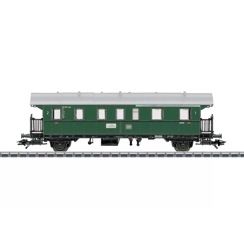 Märklin 4313 H0 pikajunavaunu Büm 234 2. luokka DB aikakausi IV merensininen/beige