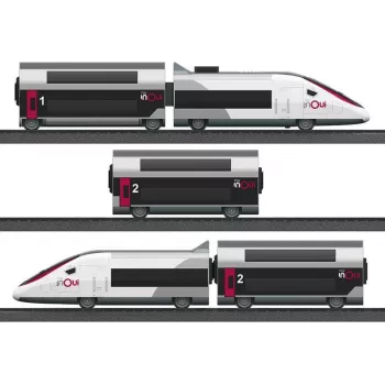 Märklin TGV Duplex H0 5-osainen digitaalinen junasarja Mobile Station 2:lla, valkoinen/musta 029406