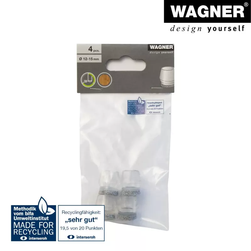 Wagner design yourself EH 0555 tuolinjalkojen suojat, muovi, Ø 14-17 mm, 4 kpl (15055599)