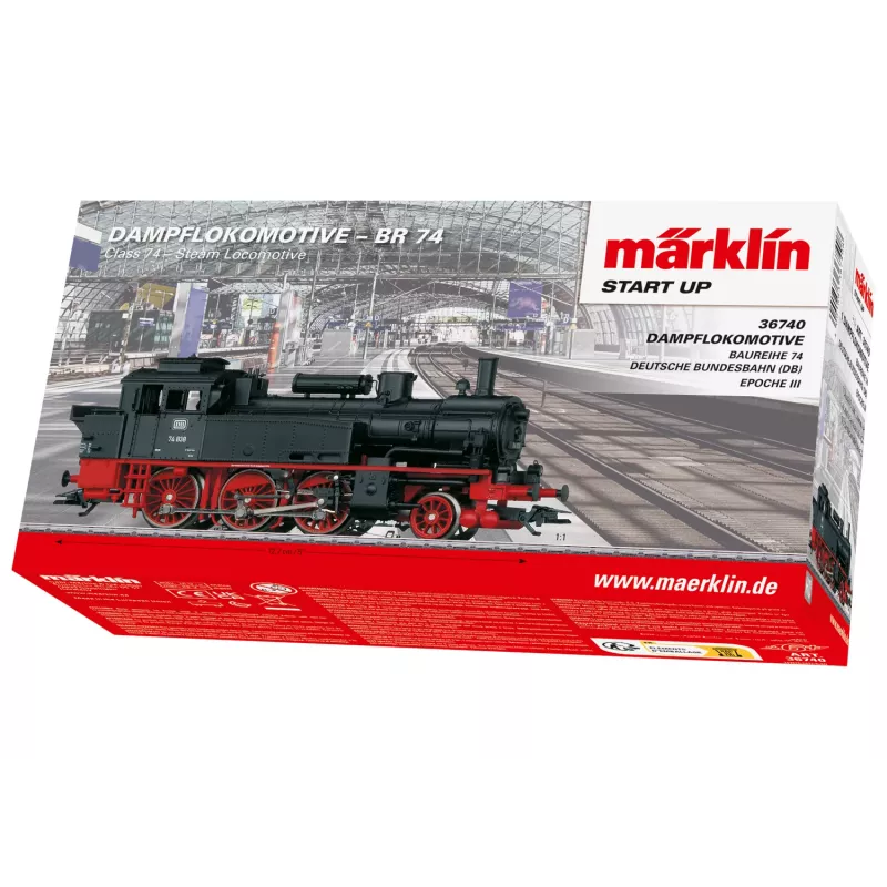 Märklin 36740 HO-mittakaava dieselveturi DB Baureihe 212 (V 100) musta/punainen, mfx+ Digital Sound