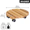 WAGNER Multiroller ERLE soft pyöreä Ø34cm kasvirulla, massiivileppäpuu, 100 kg, 3 ohjausrullaa, lattiaa suojaava 20026201