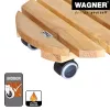 WAGNER Multiroller ERLE soft pyöreä Ø34cm kasvirulla, massiivileppäpuu, 100 kg, 3 ohjausrullaa, lattiaa suojaava 20026201