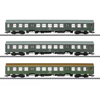 Märklin 42580 H0 3-osainen sarja DR henkilövaunuja