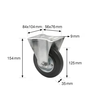 Wagner design yourself pukkirulla RO 8124 hopea 50 mm pyörä 40 kg kantavuus 4812401