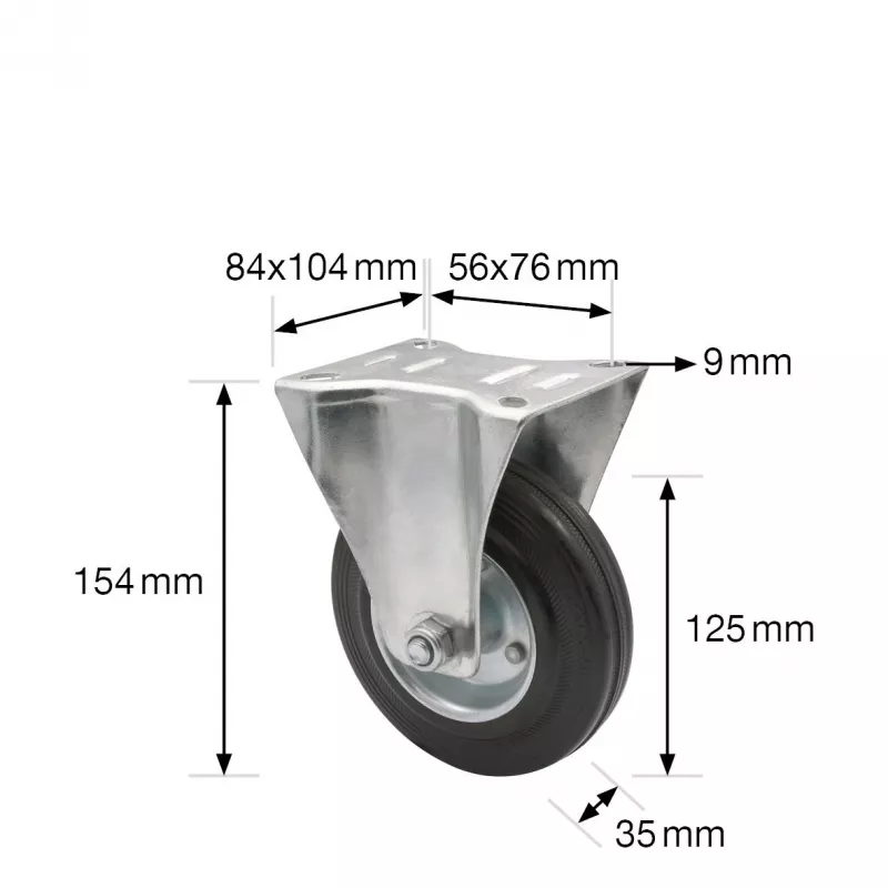Wagner design yourself pukkirulla RO 8124 hopea 50 mm pyörä 40 kg kantavuus 4812401