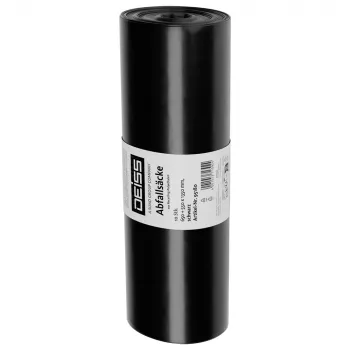 DEISS 95180 jätesäkit, 60µm, musta, 10 kpl