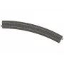 Märklin 24430 HO C-kisko suora kisko 437,5 mm, uushopeakiskot, ruskea sepelipeite