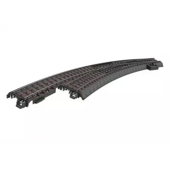Märklin 24771 C-kisko kaareva vaihde vasen, H0-raide, manuaalinen, musta peite