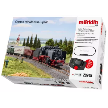 Märklin 29249 H0 digitaalinen aloitussarja - lähitavaraju na DB sarja 24 höyryveturi