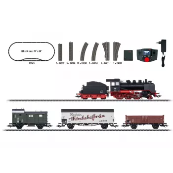 Märklin 29249 H0 digitaalinen aloitussarja - lähitavaraju na DB sarja 24 höyryveturi