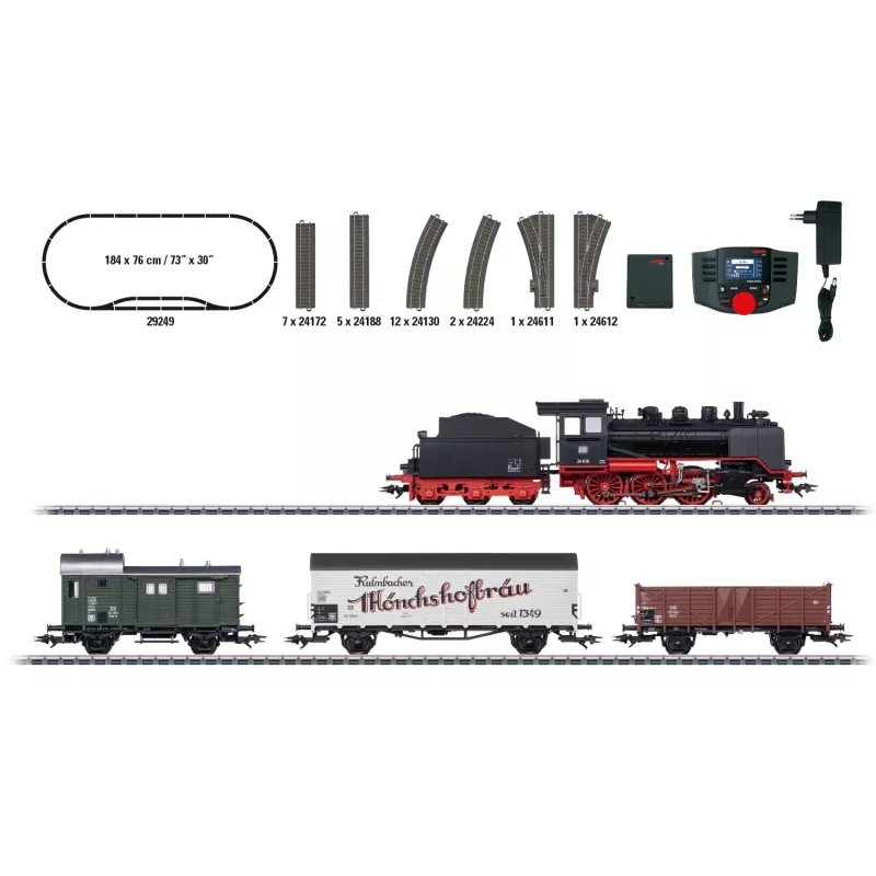 Märklin 29249 H0 digitaalinen aloituspakkaus Paikallinen tavarajuna, DB:n BR 24