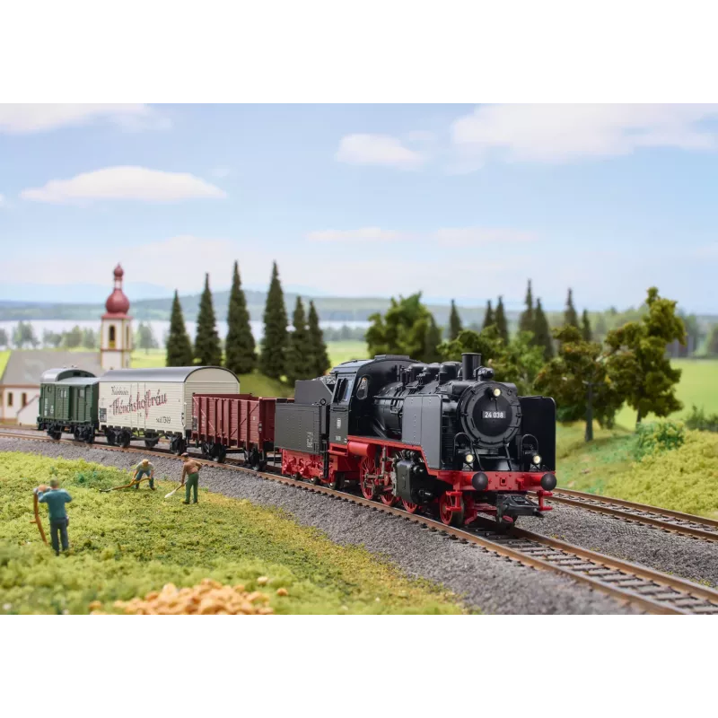 Märklin 29249 H0 digitaalinen aloituspakkaus Paikallinen tavarajuna, DB:n BR 24