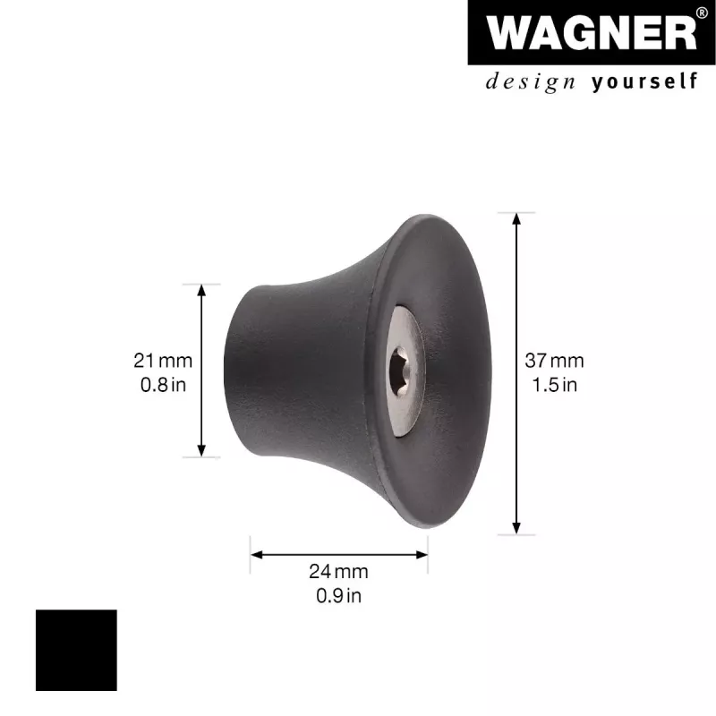 Wagner design yourself TULIP naulakko GH 0301, 1 koukku, musta 17030121