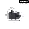Wagner design yourself vaatenaulakko WH 2099 1 koukulla, musta, 2 kpl 15209902