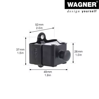 Wagner design yourself vaatenaulakko WH 2099 1 koukulla, musta, 2 kpl 15209902