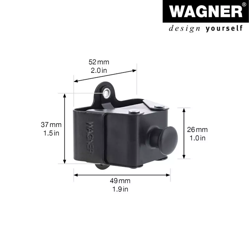 Wagner design yourself vaatenaulakko WH 2099 1 koukulla, musta, 2 kpl 15209902
