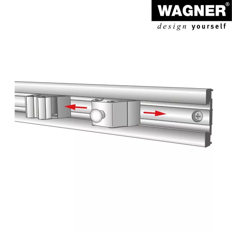 Wagner design yourself vaatenaulakko WH 2099 1 koukulla, musta, 2 kpl 15209902