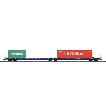 Märklin 47474 Sdggmrss kaksostaskuvaunu H0 mittakaava 1:87 kobolttisininen 393 mm