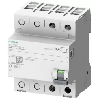Siemens SENTRON 5SV3321-4 vikavirtasuojakytkin tyyppi B, 16 A, 30 mA, 2-napainen, 230 V, lyhytaikaviivästetty