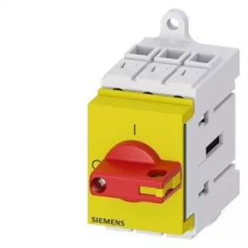 Siemens 3LD30300TK13 pääkytkin / kuormaerotuskytkin, 3-napainen, 16 A, 7,5 kW, punainen/keltainen