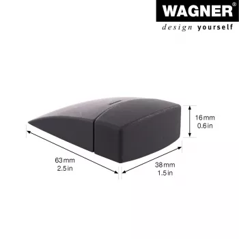 Wagner design yourself EH 5150 lattiaan kiinnitettävä ovenpysäytin, sinkkivalu ja muovi, mattinikkeli, 45 mm korkeus 15515011