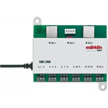 Märklin Link s 88 digitaalidekooderi DCC, vihreä/valkoinen 60883