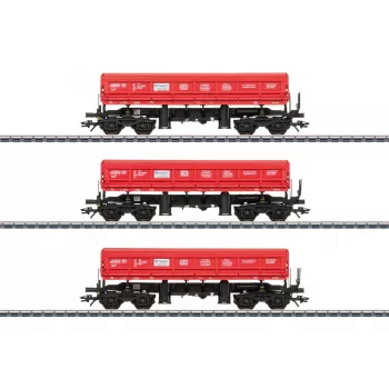 Märklin 48458 H0 3-osainen sivukaadettava vaunusarja Fas DB Schenker Rail Polska S.A.:lta